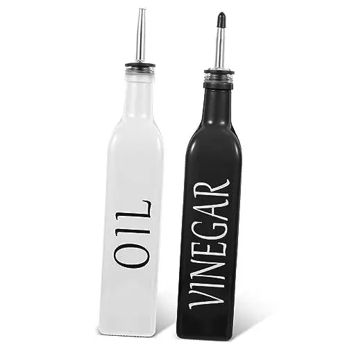 Produktbild: Alipis 2-teiliges Öl-essig-spender-set Aus Glas Wiederverwendbarer Ölbehälter Zum Einfachen Ausgießen