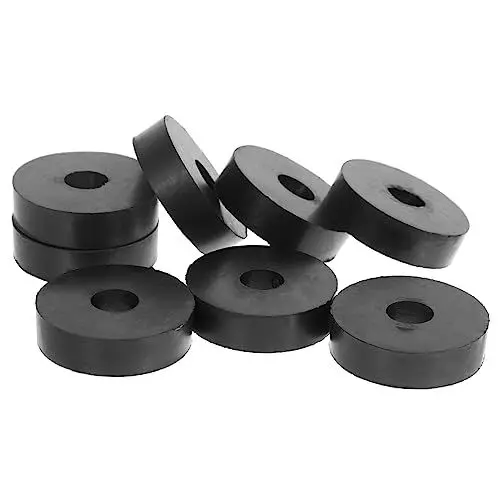 Produktbild: Alipis 1 Satz Stoßdämpfer Kissen Aus Gummi Dämpfung Pads Unterlage Waschmaschine Gummitüllen Für Haushaltsgeräte Vibrationsdämpfende Gummitüllen Flache Gummischeibe Schwarz 8 Stück
