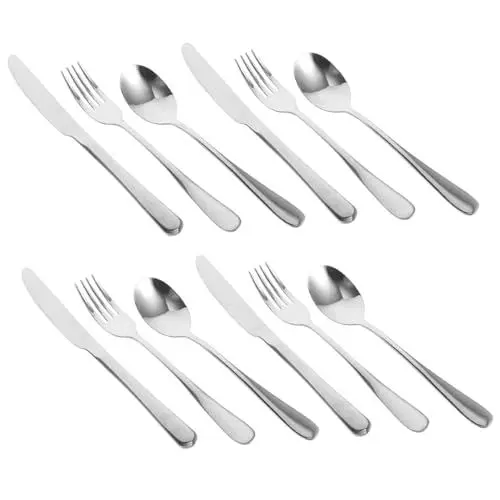Produktbild: Alipis 1 Satz Utensilien modern Geschirr schweres Silberbesteck Essbesteck Tischbesteck für besondere Anlässe aus Edelstahl westliches Besteck Rostfreier Stahl Silver