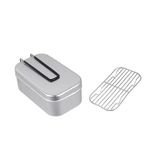 Produktbild: Alipis 1 Set-Box Brotdose tischsets outdoor Outdoor-Essset Camping-Lebensmittelbox versiegelter Behälter Outdoor-Zubehör Outdoor-Kochgeschirr Camping-Lunch-Halter Rostfreier Stahl Silver