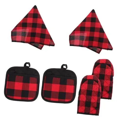 Produktbild: Alipis 1 Set Geschirrhandtuch Handschuhe Kochhandschuh Backunterlage Küchenmatte Backmatte Küche Mikrowellenhandschuh Ofenhandschuh Mikrowellenhandschuh Backhandschuh
