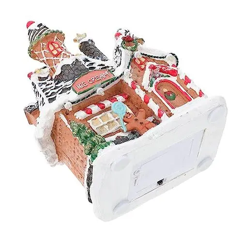 Produktbild: Alipis 1 Stück Cookie Glow Shack Beleuchtete Weihnachtsdekoration Weihnachtsszene Dorfhaus Leuchtendes Weihnachtshaus Tischplatte Weihnachtsdorf Beleuchtetes Weihnachtshaus