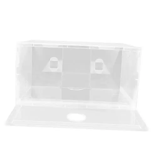 Produktbild: Alipis 1 Stück Karton Transparenter Kunststoff Schuhkarton Schuheimer Schuhregale Korb Snack Garage Schuhkasten kunststoffboxen plaste box Sneaker-Fall für Schuhe Plastik