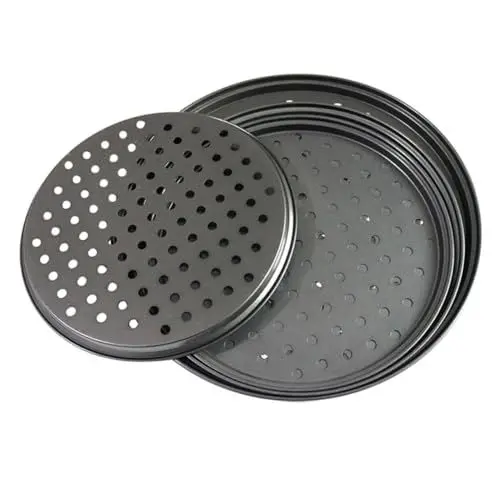 Produktbild: Alipis 1 Stück Kuchenform Pizza Crisper Pfanne Pizza Backblech Pizzastein Für Ofen Pizza Ofen Pfanne Antihaft Pizza Pfanne Runde Pizza Pfannen Pizza Grill Pfanne Pizza Ofen
