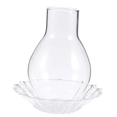 Produktbild: Alipis 1 Stück Kerzenständerabdeckung Aus Glas Einfacher Kerzenhalter Mit Wind-Design Moderne Und Elegante Wohnkultur Strukturierte Basis Für Das Wohnzimmer