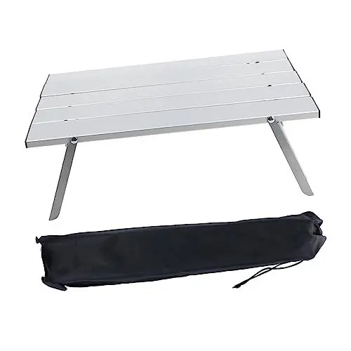 Produktbild: Alipis 1stk Outdoor-klapptisch Klappbarer Schreibtisch Klappbarer Tisch Grilltisch Tragbarer Tisch Reisetisch Klappbarer Picknicktisch Camping Schreibtisch Silver Aluminiumlegierung