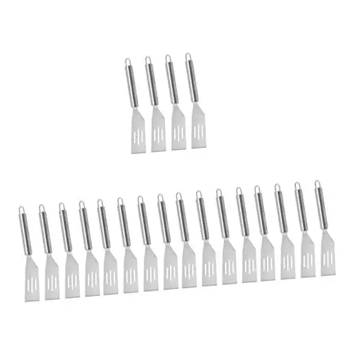 Produktbild: Alipis 20 Stk Pfannenwender aus Edelstahl schaufel küche küchenschaufel Kuchenschaufelschneider Pfannenwender für die Küche Pizza Allesschneider Spatel Teppanyaki-Utensil Mini Flipper