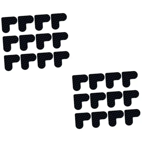 Produktbild: Alipis 24 STK herzförmiger Teppich fixiert Fußmattengreifer 8x10 rutschfeste Teppichunterlage Teppichklebeband für Teppiche über Teppich Teppichaufkleber für Fliesen PU-Gummi Black