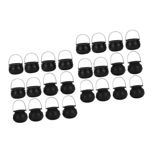 Produktbild: Alipis 2sets Halloween Requisiten Kinder Kessel Candy Eimer Tasche Füllstoffe Kunststoff 12 Stücke * 2