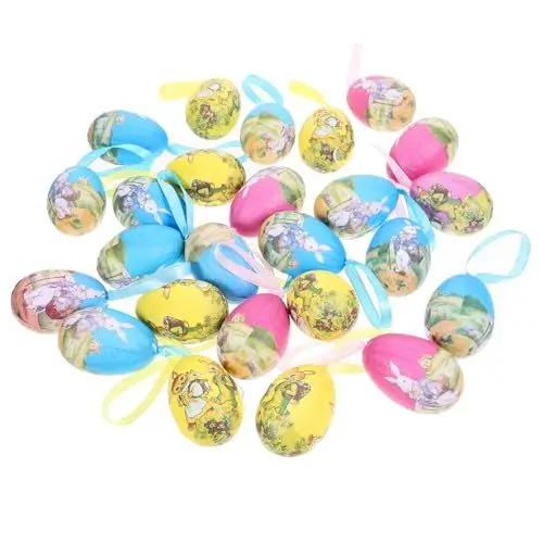 Produktbild: Alipis Ostern Hängende Dekorationen Entzückende Ostern Papier Eier Ornamente Dekorative Ornament