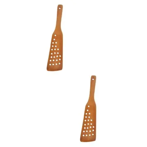 Produktbild: Alipis 2St Bratpfanne mit 24 Löchern küchenutensilien küchenmaschiene Bratspatel Pfannkuchen wok Kelle praktischer Holzspatel Küchenhandgemachter Pfannenwender Sprühwasser Geschirr Steak