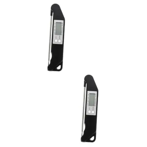 Produktbild: Alipis 2St Elektronisches Thermometer Grill thermometer heizungsthermometer kochtermometer Frittiertemperaturmesser Kochen Küchenthermometer Grillthermometer Kochthermometer Abs Black