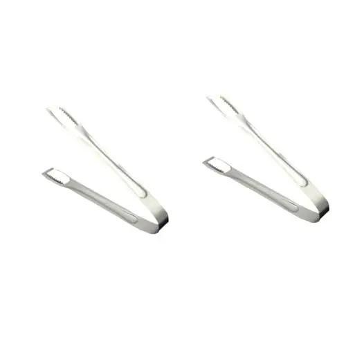 Produktbild: Alipis 2St Essenszange Hochwertige Edelstahlqualität Zuckerwürfel Zange Zitrone Vorspeisenzange aus Metall Metalle bartisch Edelstahlzange Getränke Eisclip Outdoor-Produkt Klemme