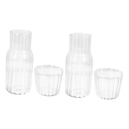 Produktbild: Alipis 2St Glas Saftglas Kaffeetasse Mundspülspender Nachttischkaraffe Flasche Eistee-Gläser kaffeekännchen coffee pot großer Glaskrug Wassertopf für den Haushalt Transparent