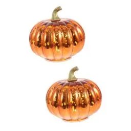 Produktbild: Alipis 2St Halloween-Kürbislaterne Halloween dekoratives Kürbislicht LED leuchtet Kürbis Halloween Pumpkin halloweenkürbis tischlampe Halloween-Hausdekoration Tischkürbislicht Glas