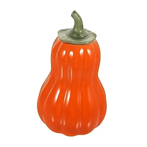 Produktbild: Alipis 2St Kürbis Glas in Kürbisform Halloween-Keksdose Bohnen Süßigkeitenbehälter pumpkin decor Zuckerstreuer Snackbehälter Teedose Zuckerdose aus Keramik Orange