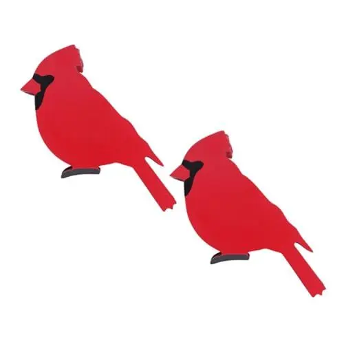 Produktbild: Alipis 2St Ornamente weihnachtsbaumdeko weihnachtbaumsdeko weihnachtadeko personalisierte Vinylaufkleber Vinyl-Aufkleber Luft Namensaufkleber Holzdekor Tierornament aus Holz hölzern rot