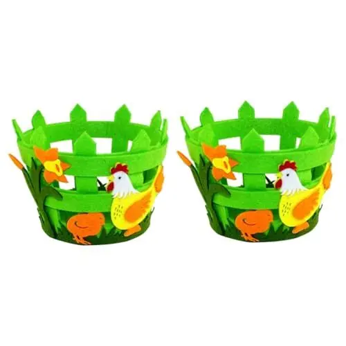 Produktbild: Alipis 2 Stücke Ostern Decor Runde Korb Vlies Ostern Korb Handwerk Wohnkultur Für Ostern Helle Und Spaß