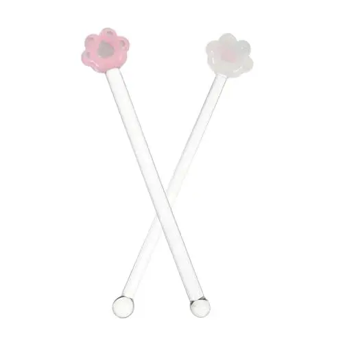 Produktbild: Alipis 2St Rührstäbchen -Rührstab Cocktailrührer Kaffeemischstab Rührlöffel essstäbchen wiederverwendbar kaffeerührer Mixer Rührstab aus Glas schöner Rührer Wiederverwendbar