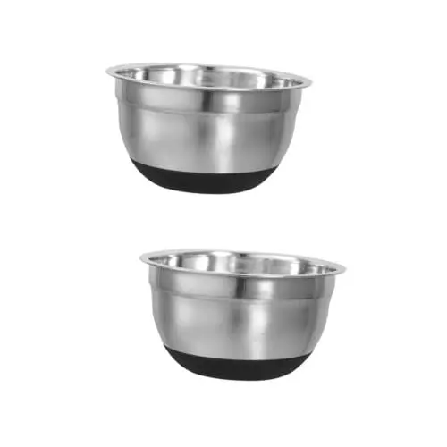 Produktbild: Alipis 2St Salatschüssel Rührschüssel für die Küche Rührschüsseln aus Metall Küchenzubehör groß kein no no no Schüssel zum Mischen Rührschüssel aus Metall Rostfreier Stahl Backschüssel