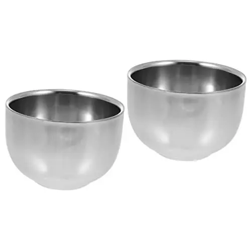 Produktbild: Alipis 2St Weinglas Weingläser Wassergläser cafepads Trinkbecher aus Edelstahl Kaffeetasse aus Metall Trink Gläser Trinkbecher für Wasser Sekt Tasse Doppelschicht Wasserbecher Glas Wein