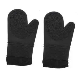 Produktbild: Alipis 2 STK Ofenhandschuhe aus Silikon grillhandschuhe Backhandschuhe Topflappen-Handschuh Hot-Pot-Handschuhe Kochhandschuhe wärmeisolierende Handschuhe Verbrühungsschutz Baumwolle