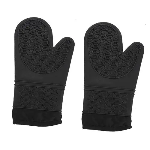 Produktbild: Alipis 2 STK Ofenhandschuhe aus Silikon grillhandschuhe Backhandschuhe Topflappen-Handschuh Hot-Pot-Handschuhe Kochhandschuhe wärmeisolierende Handschuhe Verbrühungsschutz Baumwolle