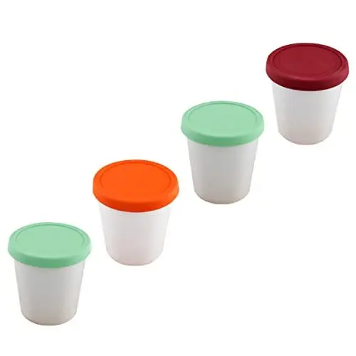 Produktbild: Alipis 2 Sätze Eisbecher Nachtisch Vorratsbehälter Für Eiscreme-gefriergeräte Container Dessertbecher Party Dessertbehälter Kleine Eisbehälter Joghurtbehälter Kieselgel 4 Stücke * 2
