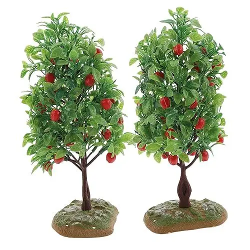 Produktbild: Alipis 2 Sätze Obstbaum-Modell Hausdekoration Obstbaumlandschaftsgestaltung Künstlicher Apfelbaum Künstlicher Pfirsichbaum Künstlicher Baum Blumenbank Mikro-landschaftsschmuck 2 Stück * 2