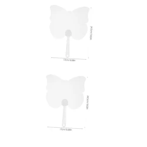 Produktbild: Alipis 2 Sätze Runder Fächer Wiederaufladbarer Lüfter Bausatz Kleiner Tischventilator Hochzeit Handfächer Heimwerken Festival-Fan Faltbarer Nuss Transparent Plastik 8 Stück * 2