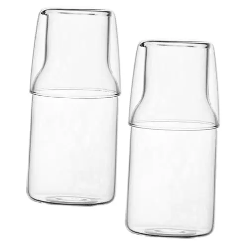 Produktbild: Alipis Glas-wasserkaraffe Und Tassen-Set Wasserkocher Für Den Nachttisch Wasserglas Für Den Gebrauch Am Bett Der Gäste