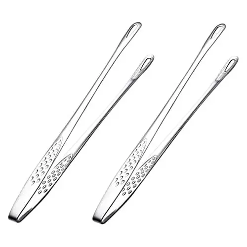 Produktbild: Alipis 2-teilige Grillzange Aus Edelstahl Ergonomischer Kochclip Zum Grillen Und Backen Hitzebeständiges Küchenwerkzeug Für Den Einsatz Im Heimrestaurant