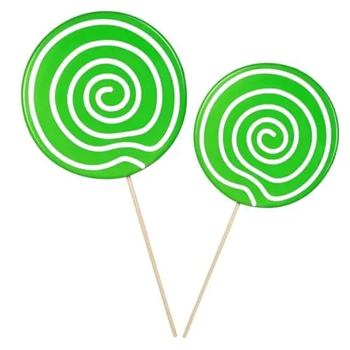 Produktbild: Alipis 2 Stück Fake Lollipop Fotorequisiten Realistische Dekoration für Partys und Fotografie Grün Durchmesser Party Supplies