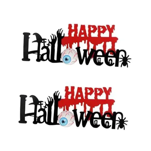 Produktbild: Alipis 2 Stück Halloween Deko Ornamente Halloween Tischschild Partyzubehör Halloween Dekorationen Tischdekoration Für Halloween Raumdekoration Halloween Tischdekorationen