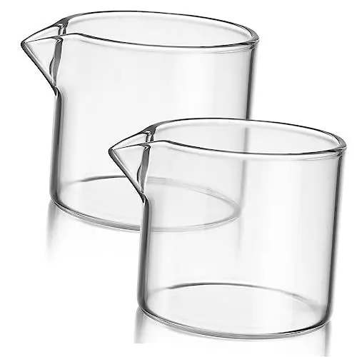 Produktbild: Alipis 2 Stück Milchkannen Kaffeetassen Teetassen Durchsichtige Haustierbecher Probierbecher Isolierte Kaffee Reisebecher Kleine Milchkännchen Medizinbecher Espresso Röstkaffee