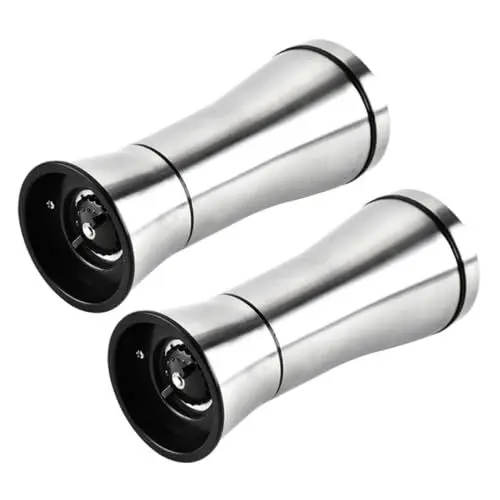 Produktbild: Alipis 2 Stücke Edelstahl Pfeffermühle Pfeffer Salz Manuelle Für Küche