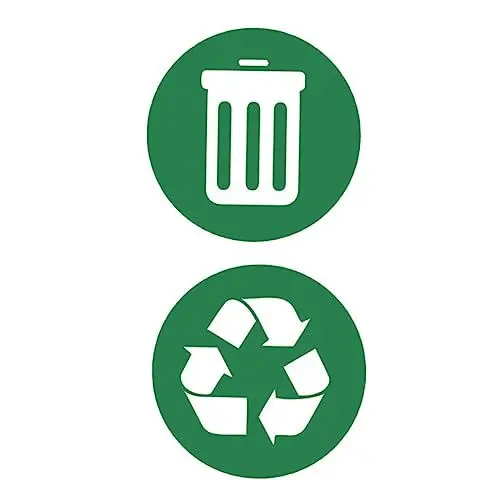 Produktbild: Alipis 2er-pack Mülleimer-aufkleber Wandaufkleber-set Für Müll Recycling Müllklassifizierungsaufkleber Pvc-material Selbstklebend Einfach Anzubringen