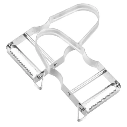 Produktbild: Alipis 2st Hautschäler Fruchtschäler Schäler Für Die Küche Küchenschäler Gemüseschäler Aus Metall Orangenschäler Ingwerschäler Schäler Edelstahl Kartoffelschäler Rostfreier Stahl Silver