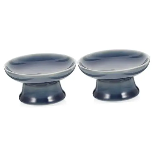 Produktbild: Alipis 2St Obstteller Trockenobstteller Tortenplatte schwarze Platte khimar hijab elegant appetitzügler Vorspeisen Kuchenstand Party-Dessertteller Melonensamen Tablett Obststand Keramik