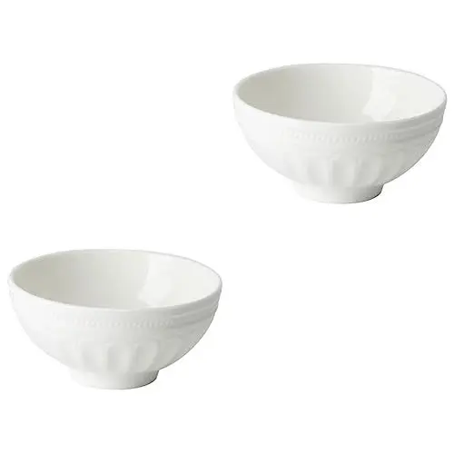 Produktbild: Alipis 2st Reisschüssel Suppenschüssel Ramenschale Aus Porzellan Schalen Aus Melamin Futternapf Servierschale Schüssel Zum Servieren Des Abendessens Exquisite Suppenschüssel Weiß Keramik