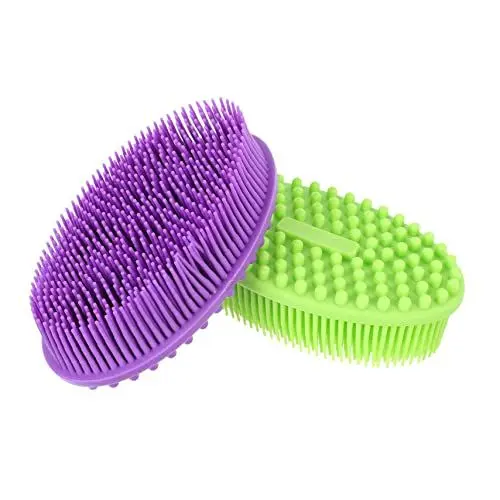 Produktbild: Alipis 2stücke Silikon-badebürste Tragbare Kopfhautmassagebürste Für Sanft Zur Haut Für Zuhause Und Unterwegs Für Badezeit Und Massage