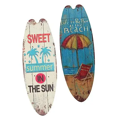 Produktbild: Alipis Surfbrett- Für Die Holz-surfbrett Hängeschild Stranddekor Dekorative Kunst