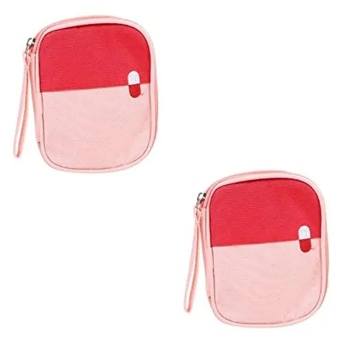 Produktbild: Alipis 2st Tragbare Medizintasche Erste-Hilfe-Set Für Babys Mesh- Pillentasche Erste Hilfe Baby-Medizin-kit Reise-Organizer-Taschen Pflegepaket Haushalt Reisen Oxford-Stoff