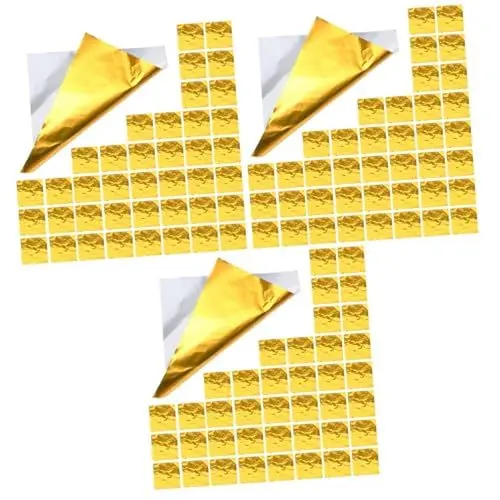 Produktbild: Alipis 300stücke Aluminiumfolie Süßigkeiten Verpackungspapier Goldene Folie Für Bonbons Und Schokolade Für Bäckereien Partys Und