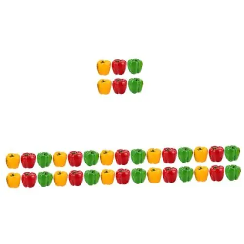 Produktbild: Alipis 36 Stück Simuliertes Gemüsemodell Künstliche Paprika Requisiten Nachahmung Von Paprika Gefälschte Paprika Restaurant Display Gemüsesimulation Paprika Falsche Paprika