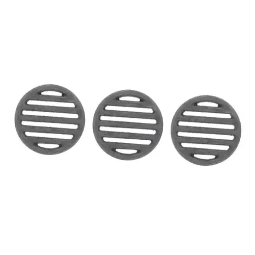 Produktbild: Alipis 3St Feuerfester Rost Grill zubehör grillzubehör Rund Grillrost Kaminrost Kohlenrost Ofenroste Grillrost für Feuerstelle runder Rost runder Feuerstellenrost Ferrolegierung Black