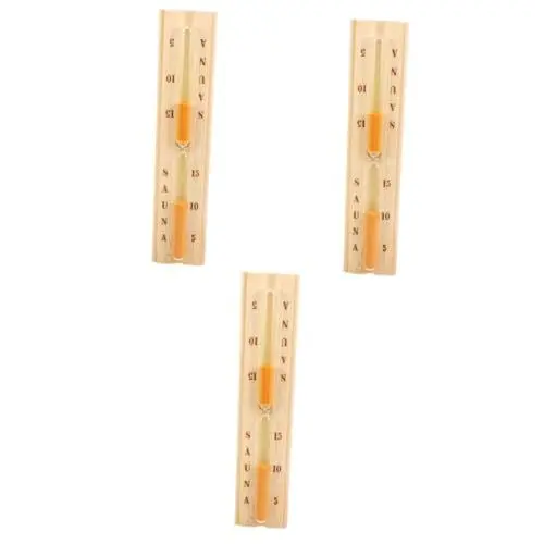 Produktbild: Alipis 3St Stundenuhr aus Holz Sauna Sanduhr Sauna zubehör Sauna Tisch Sanduhr Saunauhr Dekor herrenuhren Sauna-Timer-Ornament Sanduhr aus Glas für Sauna Sauna klare Sanduhr Haushalt