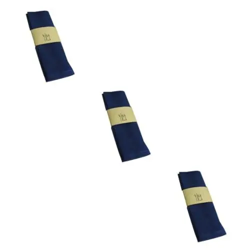 Produktbild: Alipis 3St Tischservietten aus Stoff dekorative Stoffservietten Leinenserviette küchentuch servietten Cocktailservietten Hotel Serviette leintücher betwäsche Backtuch Leinenstoff Blue