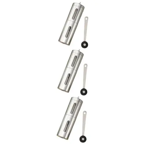 Produktbild: Alipis 3St manuelle Kaffeemaschine Handbuch zur Kaffeemühle mit Grat Espresso-Kaffeemaschine handkaffeemühle manual coffee grinder kaffeepadmaschine klein Grat Kaffee Rostfreier Stahl