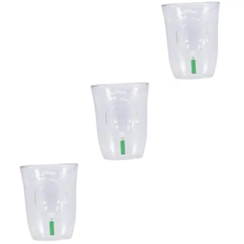 Produktbild: Alipis 3St zweischichtiges Glas Rose Weinbecher Whisky-Trinkbecher Glasbecher, Trinkgläser doppelglas bierbecher Weingläser Whisky-Gläser -Bierkrug Whiskey Weinglas Wasserbecher